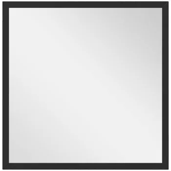 HOMCOM OGLINDA MURALA PATRATA 50 x 50 cm, cadru din lemn negru, ideala pentru baie, living sau dormitor | Aosom Romania imagine