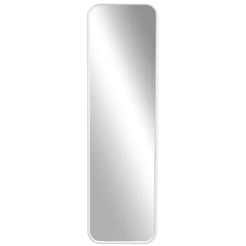 HOMCOM Oglinda pe Toata Lungimea cu Colt Rotund, Oglinda de Perete pentru Sufragerie, Dormitor, Hol, 120x35 cm, Alb imagine