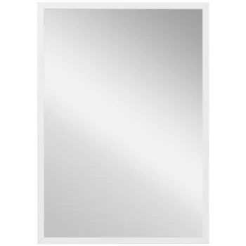 HOMCOM Oglinda Rectangulara de Baie 50x70 cm Oglinda de Perete Decorativa pentru Living Intrare Hol Orizontala sau Verticala Alb | Aosom Romania imagine
