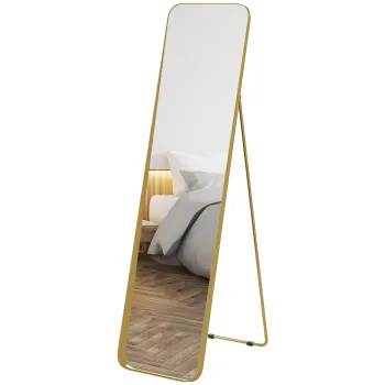 HOMCOM Oglinda Rotunda Auriu 40x160cm | Aosom Romania imagine