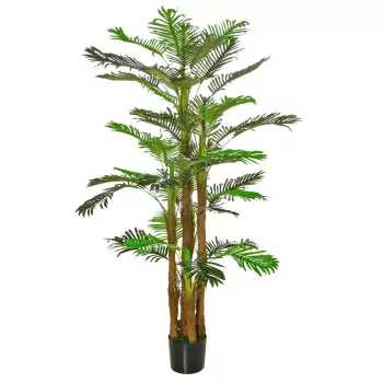 HOMCOM palmier artificial in ghiveci, 42 frunze, 185cm, verde | Aosom Ro imagine