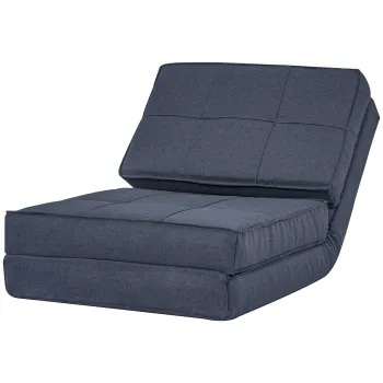 HOMCOM Pat patrat cu spatar reglabil in 5 trepte si design pliabil | Aosom Romania imagine