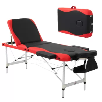 HomCom pat profesional de masaj, 215x60x61-84 cm | AOSOM RO imagine