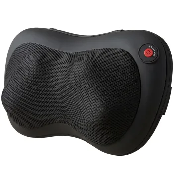 HOMCOM Perna de Masaj Spate si Gat cu Incalzire si 4 Noduri Shiatsu, pentru Acasa, Birou, Masina, Negru | Aosom Romania imagine