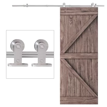 HomCom Pista pentru usa glisanta din otel cu kit de montare | AOSOM RO imagine