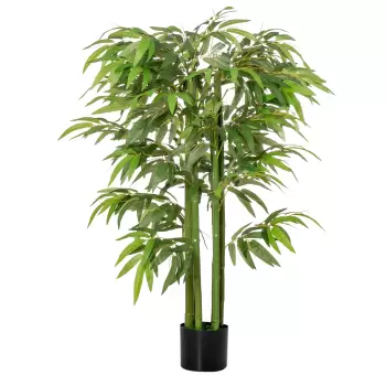 Homcom planta artificiala bambus in ghiveci, 140 cm | Aosom Ro imagine