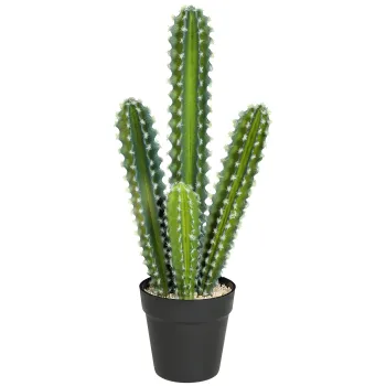 HOMCOM Planta artificiala Cactus 53 cm in ghiveci pentru casa, birou | Aosom Romania imagine