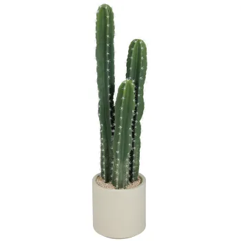 HOMCOM Planta artificiala Cactus mare 95 cm cu ghiveci, realist pentru casa, birou, verde | Aosom Romania imagine
