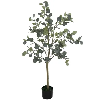 HOMCOM Planta Artificiala, Copac Artistic, Natura Realista, Ghiveci din Ciment, Fara Intretinere, Verde | Aosom Romania imagine