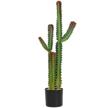 HOMCOM Planta artificiala de interior 111 cm, cactus artificial in ghiveci, pentru casa, birou, living, dormitor, verde | Aosom Romania imagine