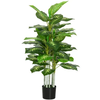 HOMCOM Planta Artificiala Decorativa cu Ghiveci, ?17x95 cm, Verde | Aosom Romania imagine