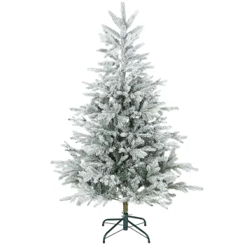 HOMCOM Pom de Craciun inzapezit 150 cm cu Baza Metalica Pliabila | Aosom Romania imagine