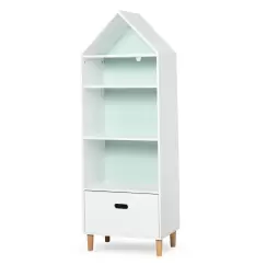 HOMCOM, raft biblioteca pentru copii, 50x30x142cm, alb | Aosom Ro imagine