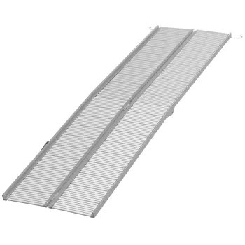 HOMCOM Rampa pentru Scaun cu Rotile din Aliaj de Aluminiu Antialunecare, Capacitate 272 kg | Aosom Romania imagine