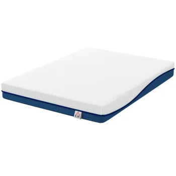 HOMCOM Saltea 140x190cm, saltea 2 persoane, spuma cu memorie infuzata cu ceai verde, husa detasabila lavabila, fermitate medie | Aosom Romania imagine