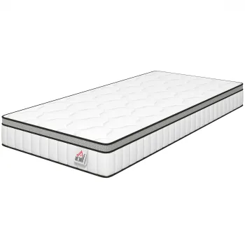HOMCOM Saltea 90 x 190 cm, grosime 20cm, saltea cu arcuri ensachate 7 zone spuma cu memorie infuzata cu gel racoritor | Aosom Romania imagine