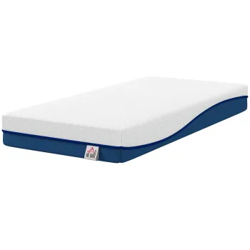 HOMCOM Saltea 90x190 cm, saltea 1 persoana, spuma cu memorie cu ceai verde, husa detasabila lavabila, fermitate medie | Aosom Romania imagine