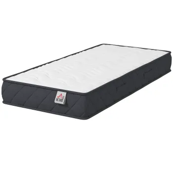 HOMCOM Saltea 90x190cm, saltea 1 persoana, spuma cu memorie, 20cm grosime, certificat Oeko-Tex, fermitate medie | Aosom Romania imagine
