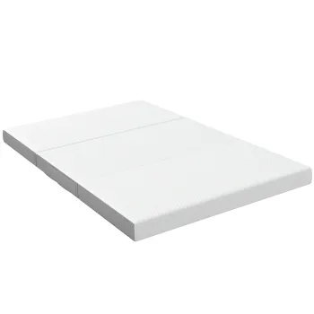HOMCOM Saltea Pliabila 195x120cm, 10cm, Husa Lavabila, Ideala pentru Oaspeti/Camping, Gri | Aosom Romania imagine