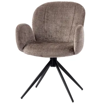 HOMCOM Scaun birou ergonomic, fotoliu birou cu sezut pivotant cu revenire automata, 60 x 66 x 86,5 cm, maro deschis | Aosom Romania imagine