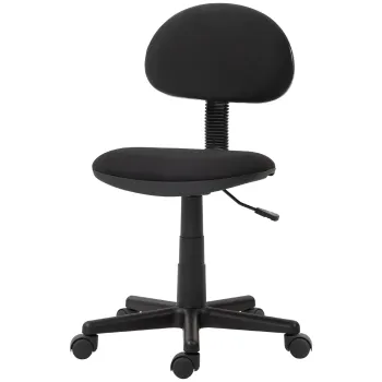 HOMCOM Scaun de Birou Rotativ cu Inaltime Reglabila din Material Elastic, Negru | Aosom Romania imagine