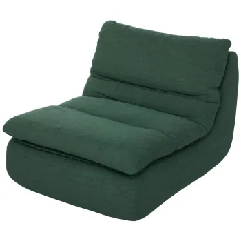 HOMCOM Scaun de Podea Modern si Capitonat din Tesatura cu Aspect Catifelat Verde | Aosom Romania imagine