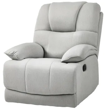 HOMCOM Scaun de relaxare, ajustabil, confortabil, 89x101x105 cm, Gri | Aosom Romania imagine