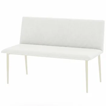HOMCOM Scaun de sufragerie fara cotiere, material cu aspect de in, scaun de bucatarie cu spatar si picioare metalice, pentru living, Bej | Aosom Romania imagine