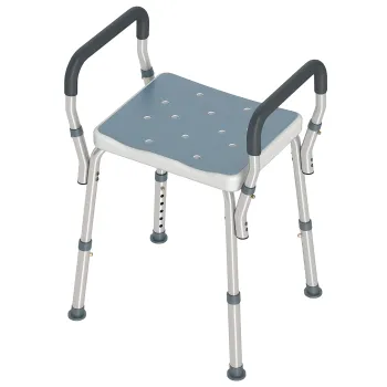 HOMCOM Scaun Reglabil de Dus cu Manere, Multicolor | Aosom Romania imagine