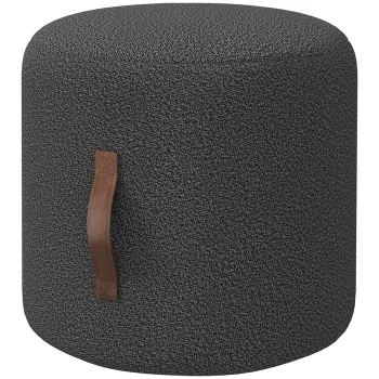 HOMCOM Scaun, Suport pentru picioare intr-un design modern, Gri inchis + Maro | Aosom Romania imagine