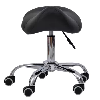 HomCom Scaun tip sa pentru coafura reglabil, negru imagine