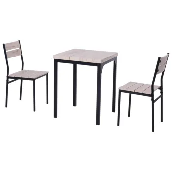 HOMCOM Set masa si scaune stil loft, ideal pentru spatii mici | Aosom Romania imagine