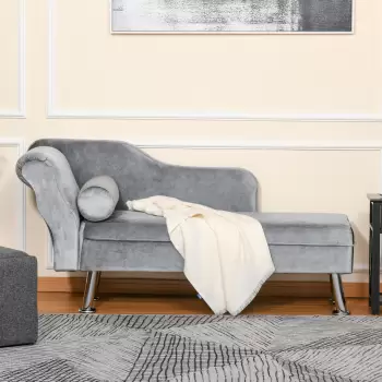 HomCom sezlong de interior, perna inclusa, 160x56x75 cm | AOSOM RO imagine