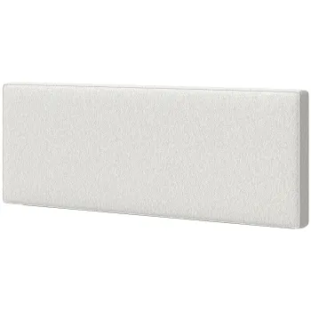 HOMCOM Tablie montata pe perete pentru pat, 160 x 10 x 60 cm, husa textila, alb crem | Aosom Romania imagine