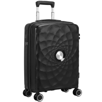 HOMCOM Troler de cabina 45,7 cm usor si rigid cu port USB incuietoare TSA si 4 roti duble rotative Negru | Aosom Romania imagine