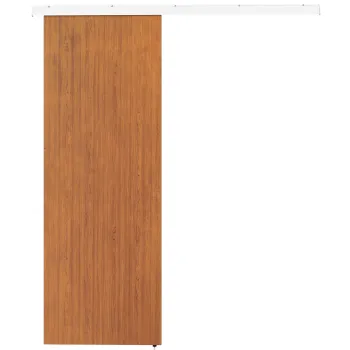 HOMCOM Usa culisanta 75x210cm, Kit montaj, Sina, Efect lemn maro | Aosom Romania imagine