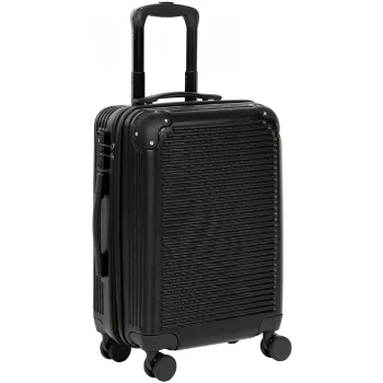 HOMCOM Valiza Cabina Rigida 48L, Extensibila, cu 4 Roti, Compartiment Laptop si Incuietoare TSA, 56x36x24 cm, Negru | Aosom Romania imagine