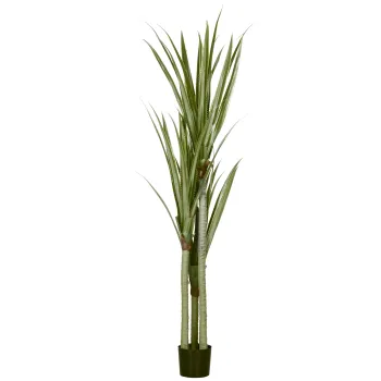HOMCOM Yucca Artificiala de 190 cm, Planta Artificiala cu 39 de Frunze pentru Decor Acasa, Birou, Gradina O17x190 cm Verde | Aosom Romania imagine
