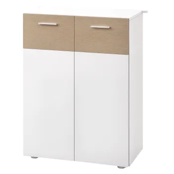 kleankin Dulap de Podea pentru Baie cu 2 Usi si Rafturi Interioare Reglabile Mobilier Auxiliar din Lemn Multifunctional pentru Living Bucatarie Dining 60x30x85 cm Alb | Aosom Romania imagine