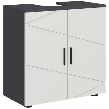 kleankin Dulap pentru Chiuveta cu Picior, Dulap de Baie, Dulap de Depozitare pentru Chiuveta pentru Podea imagine