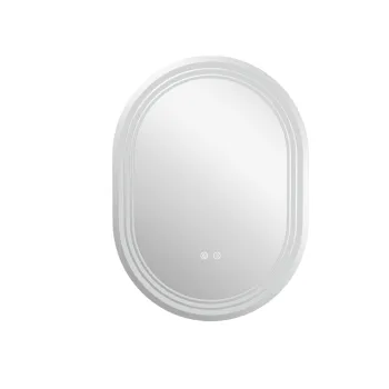 kleankin Oglinda Baie cu Lumina 70x50 cm 3 Culori de Lumina, Functie Anti-abur, Functie de Memorie, IP44, Orizontal/Vertical | Aosom Romania imagine