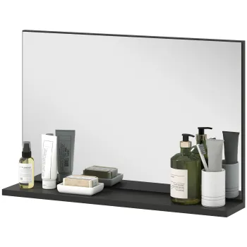 Kleankin Oglinda Baie Moderna 60x40 Alb | Aosom Romania imagine
