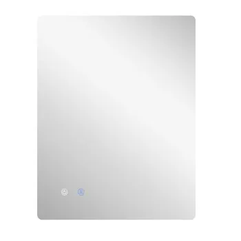 kleankin Oglinda dreptunghiulara de perete LED pentru baie 80 x 60 cm luminozitate reglabila alb transparent | Aosom Romania imagine