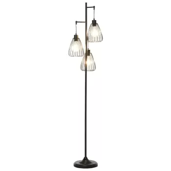 Lampa de podea HOMCOM Design Vintage Industrial din metal negru, lampa de podea moderna ?35 x 170 cm imagine
