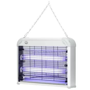 Lampa pentru insecte si tantari Outsunny, 20W cu lumina LED UV, 39x8x28cm | Aosom RO imagine