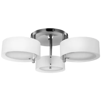 Lustra pendul Homcom 3-spot modern E27 lustra suspendata lampa pentru sufragerie, bucatarie O64 x 20 cm Alb Fara becuri | Aosom Romania imagine
