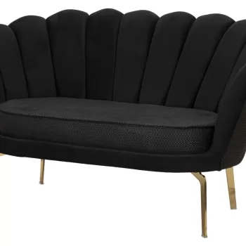 Mauro Ferretti CANAPEA VIENNA PLUS NEGRA CM 136X76X78 imagine