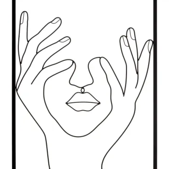 Mauro Ferretti Decoratie De Perete Simply Face cm 50,5X1,3X61 | Aosom Romania imagine