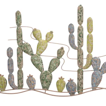 Mauro Ferretti Decoratie Perete Cactus -B- cm 90X2,5X64 | Aosom Romania imagine