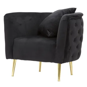 Mauro Ferretti Fotoliu Bucuresti Negru  76X74X71 | Aosom Romania imagine